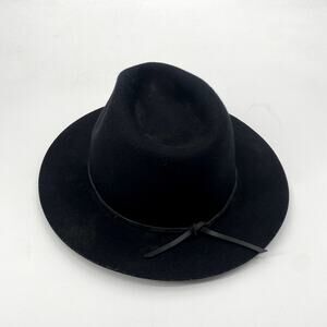 Brixton black wool flat bill hat